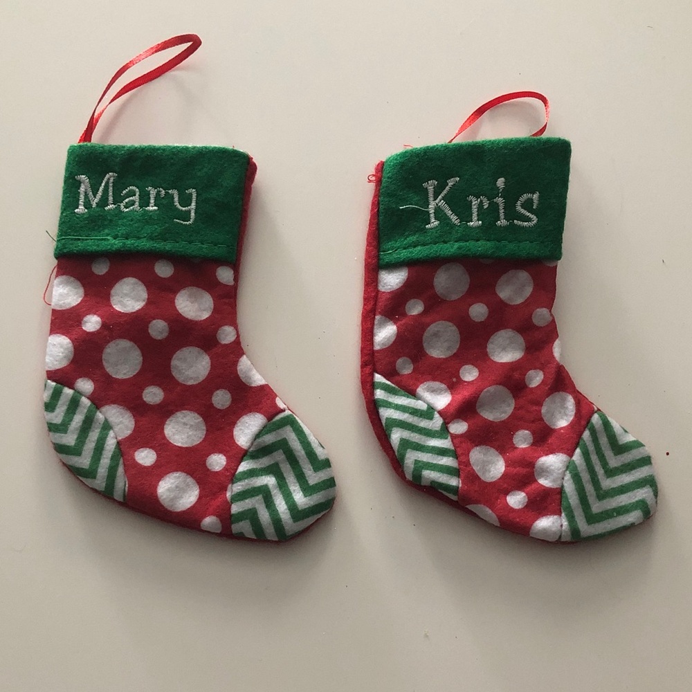 🛍️ Personalized Mini Christmas Stockings Set